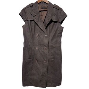 SHARAGANO Trench Dress Utility Safari Dark Academia Minimalist